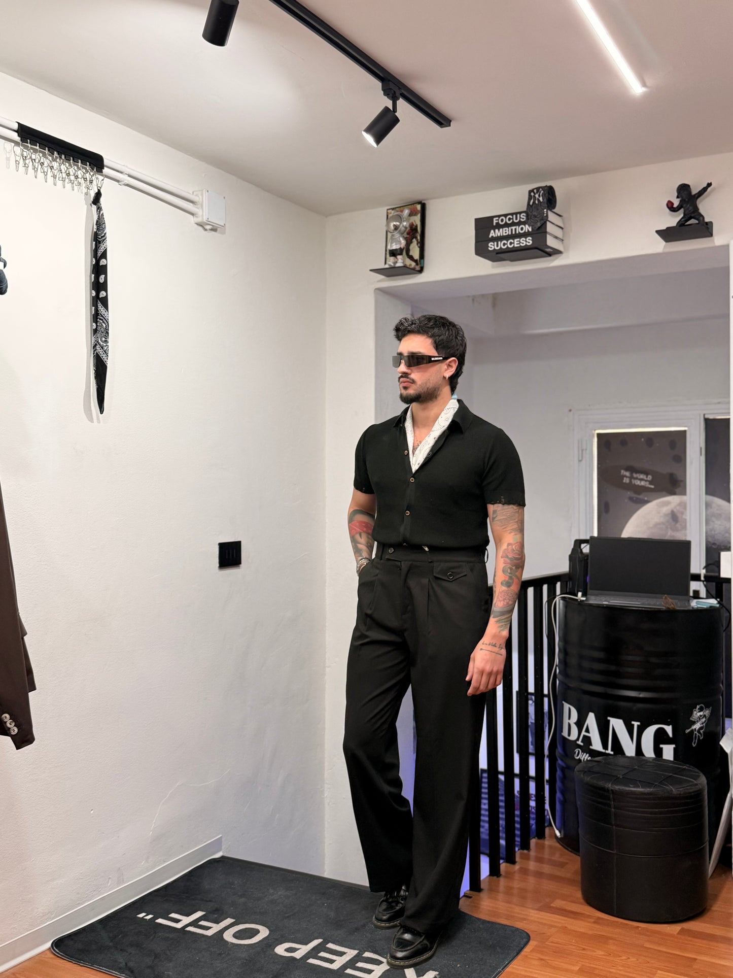 PANTALONE VITA ALTA NERO