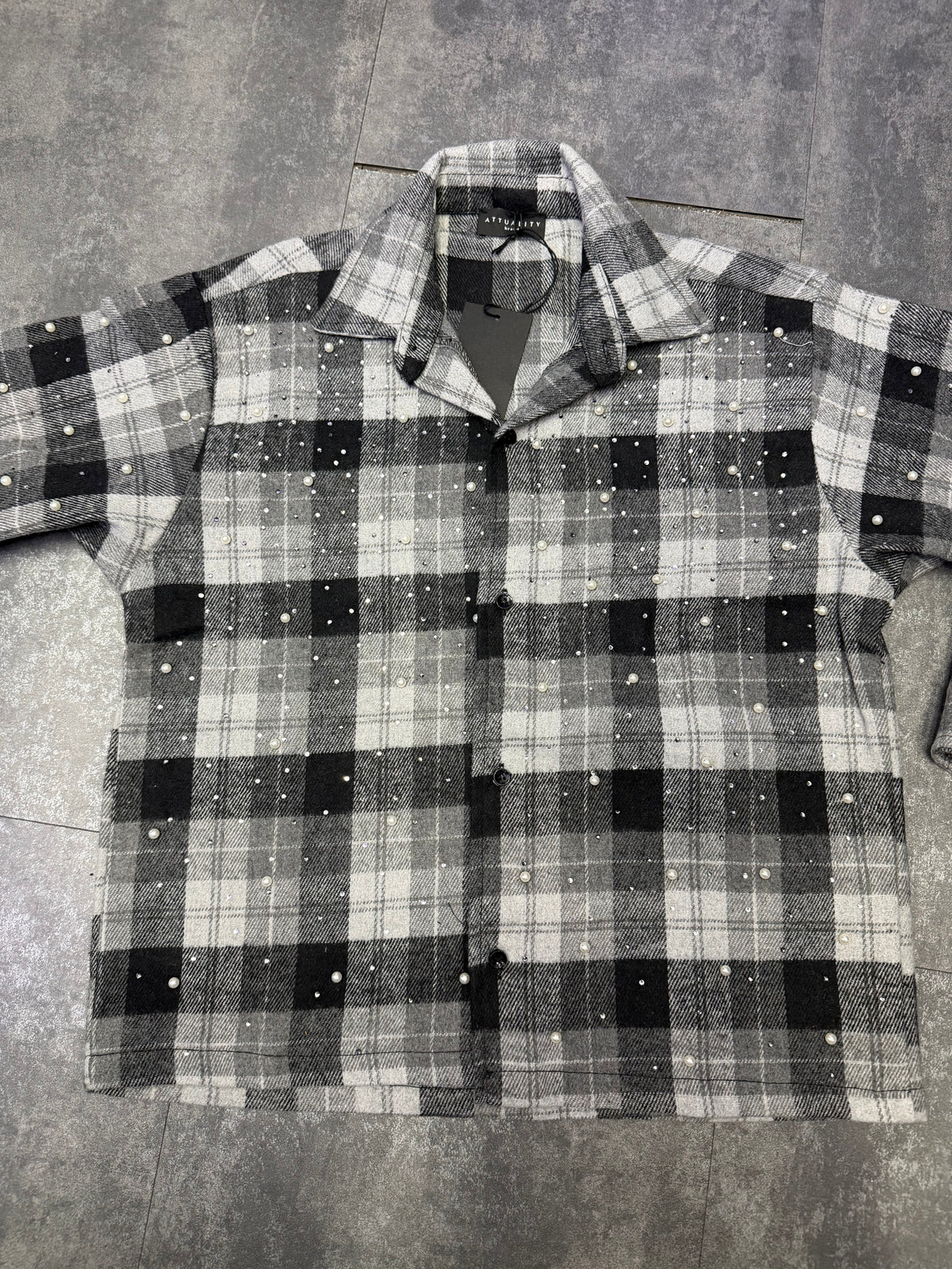 CAMICIA FLANELLA STRASS