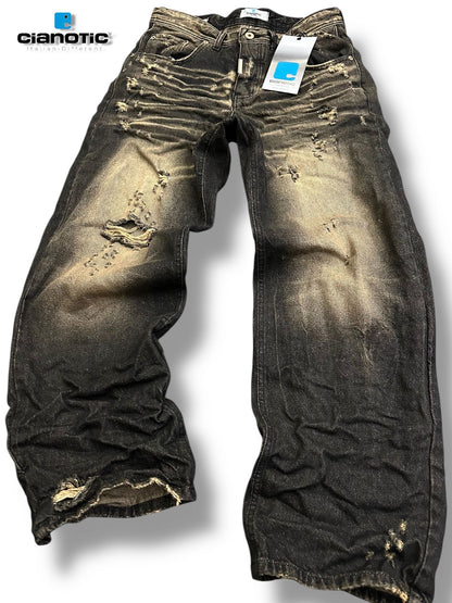 SUPER BAGGY SABBIATO FONDO ARRICCIATO