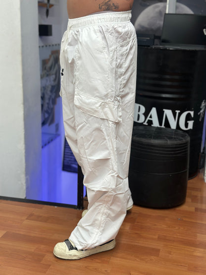 PANTALONE CARGO COMFY BIANCO