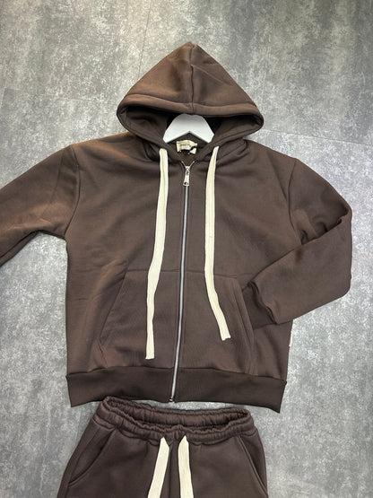 TUTA ZIP FONDO LARGO MORO