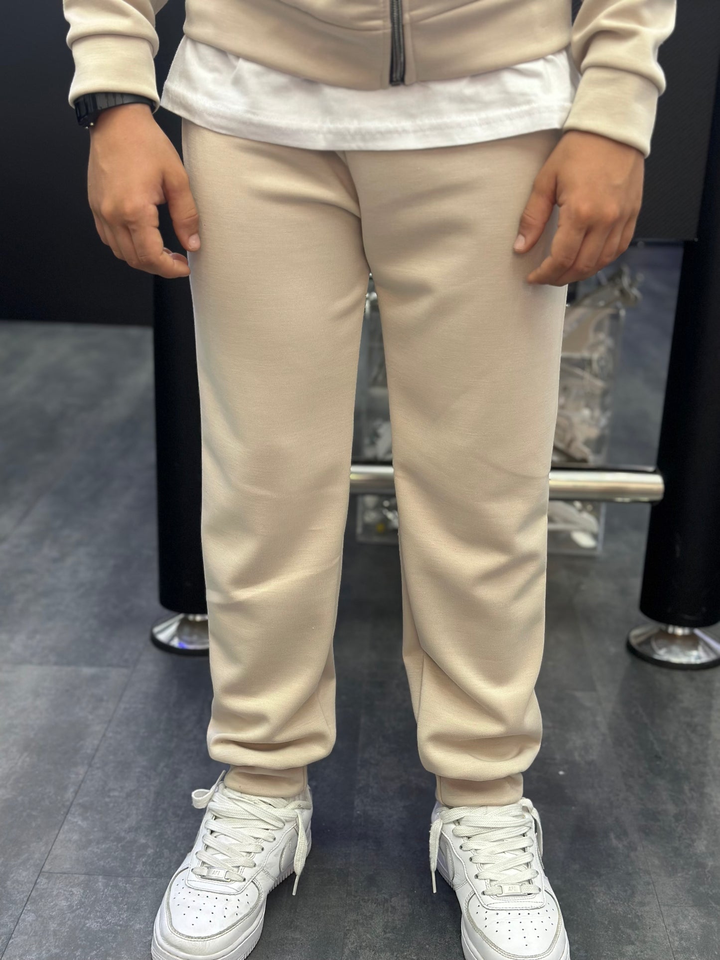 TUTA ZIP GARZATA BEIGE