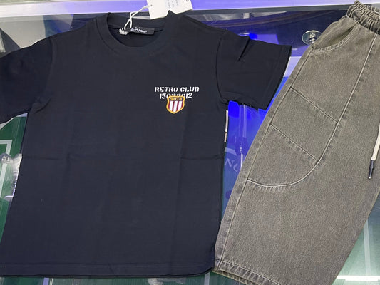 SHIRT MILITARY STAMPATA NERA