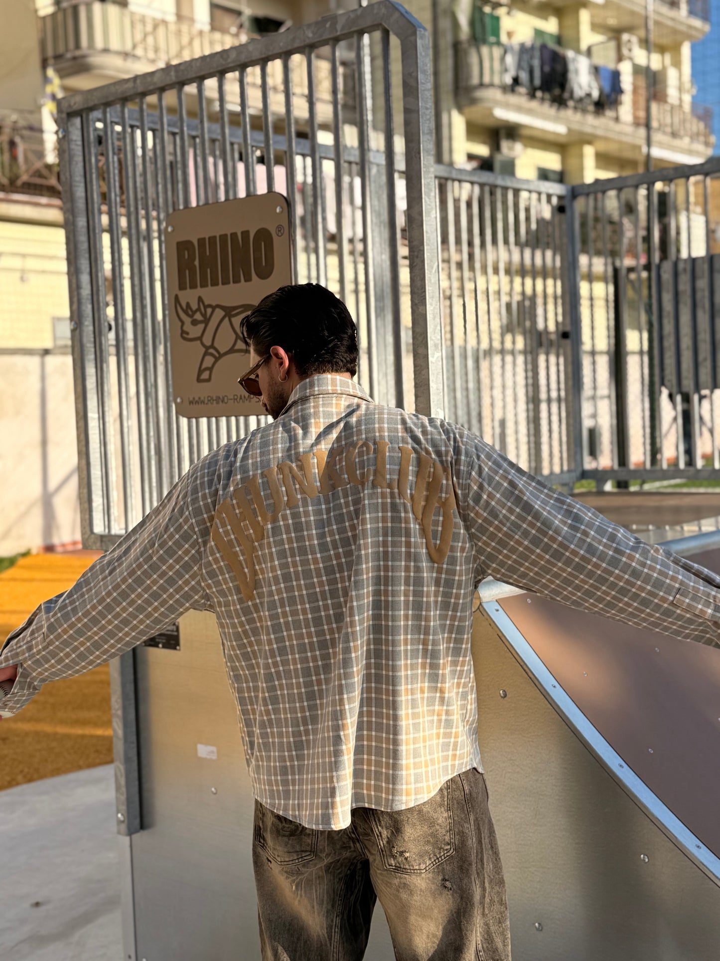 CAMICIA OVER STAMPA A QUADRI