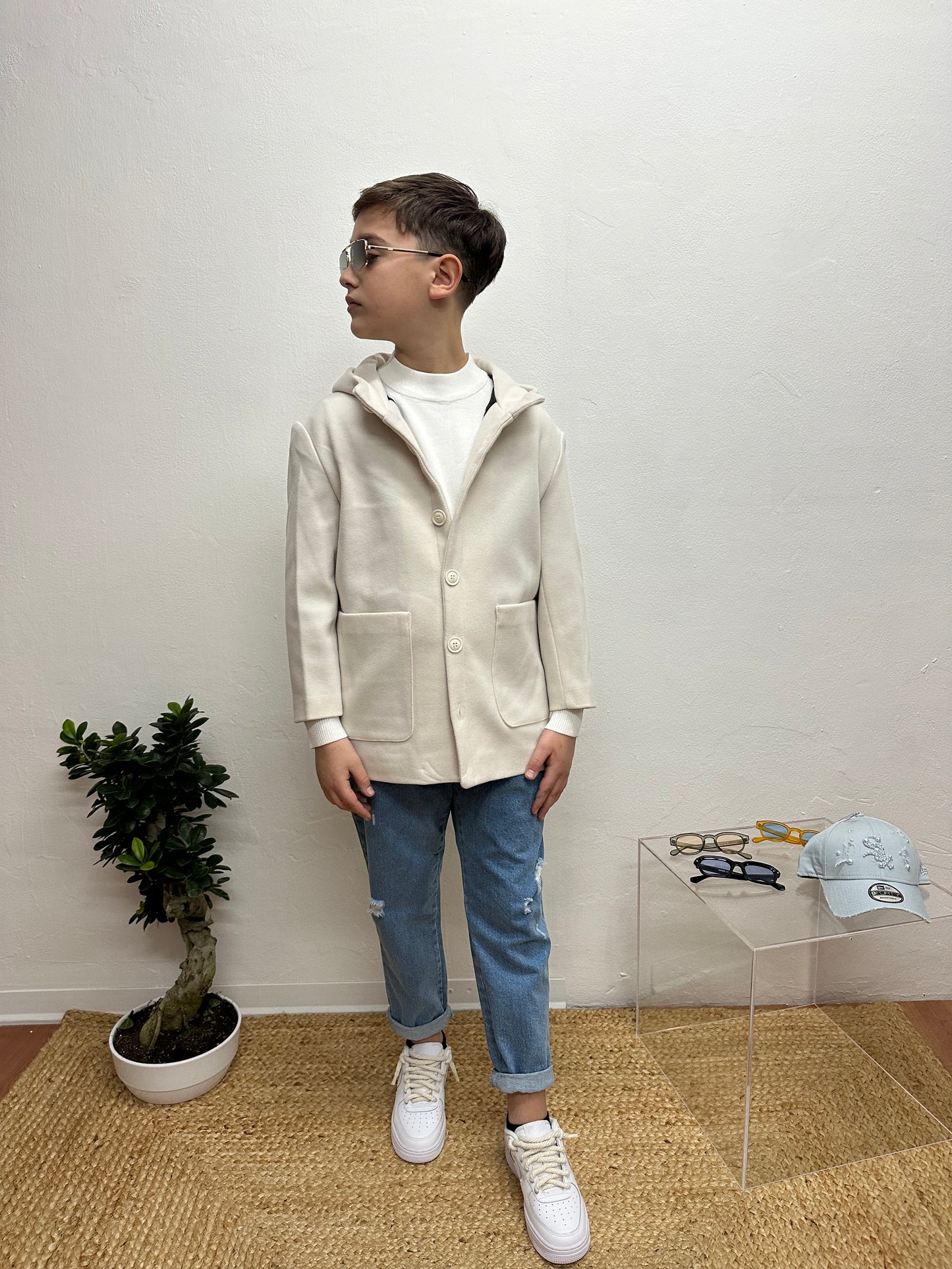 CAPPOTTO CON CAPPUCCIO 3 COLORI DISPONIBILI