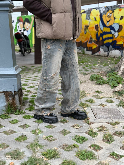 SUPER BAGGY SABBIATO CIANOTIC