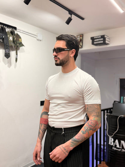 T-SHIRT FILO DI SCOZIA BIANCA