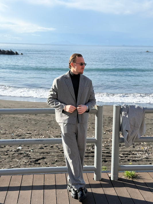 ABITO GESSATO FRESCO LANA GRIGIO