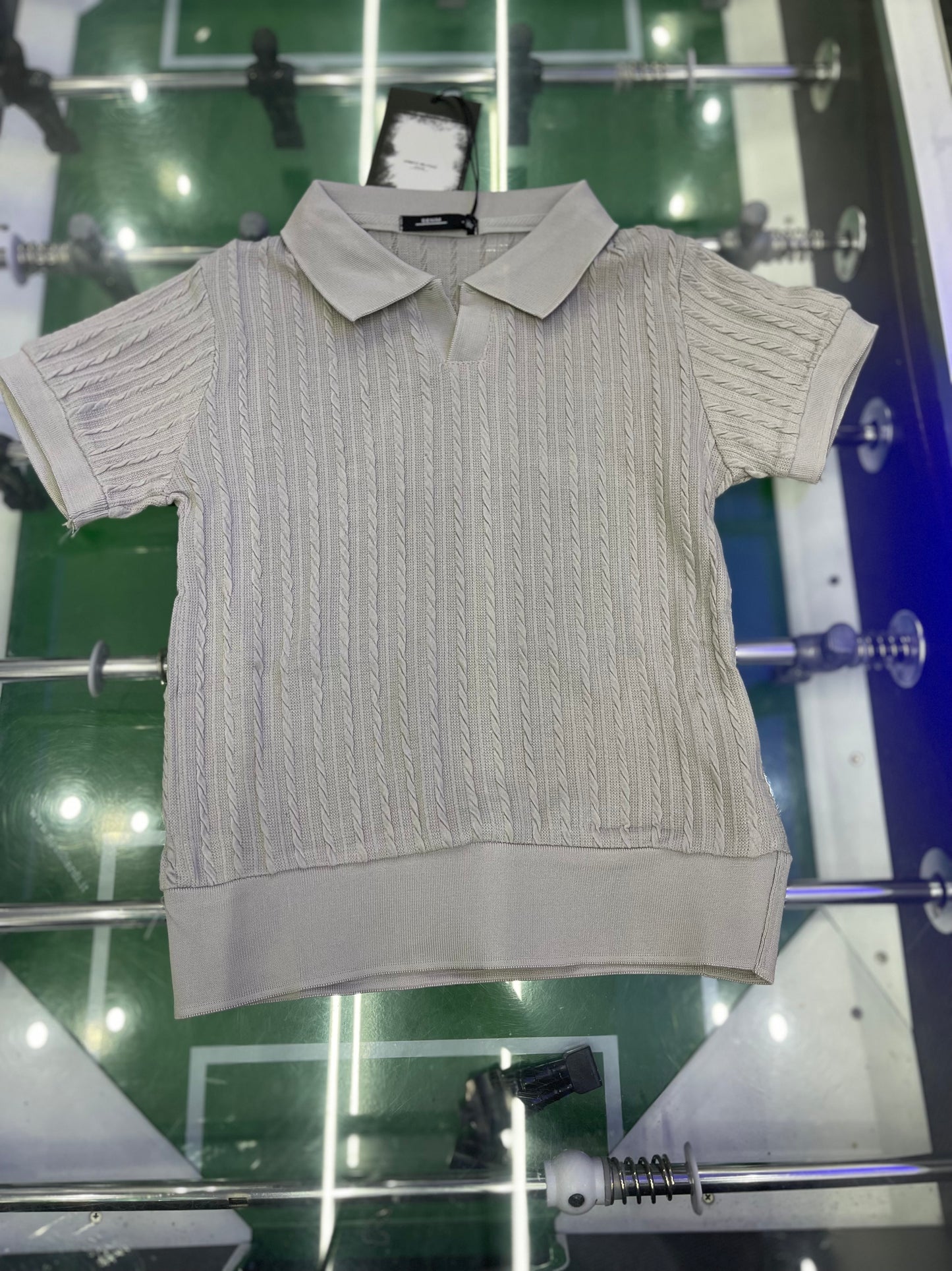 POLO V IN FILO BEIGE