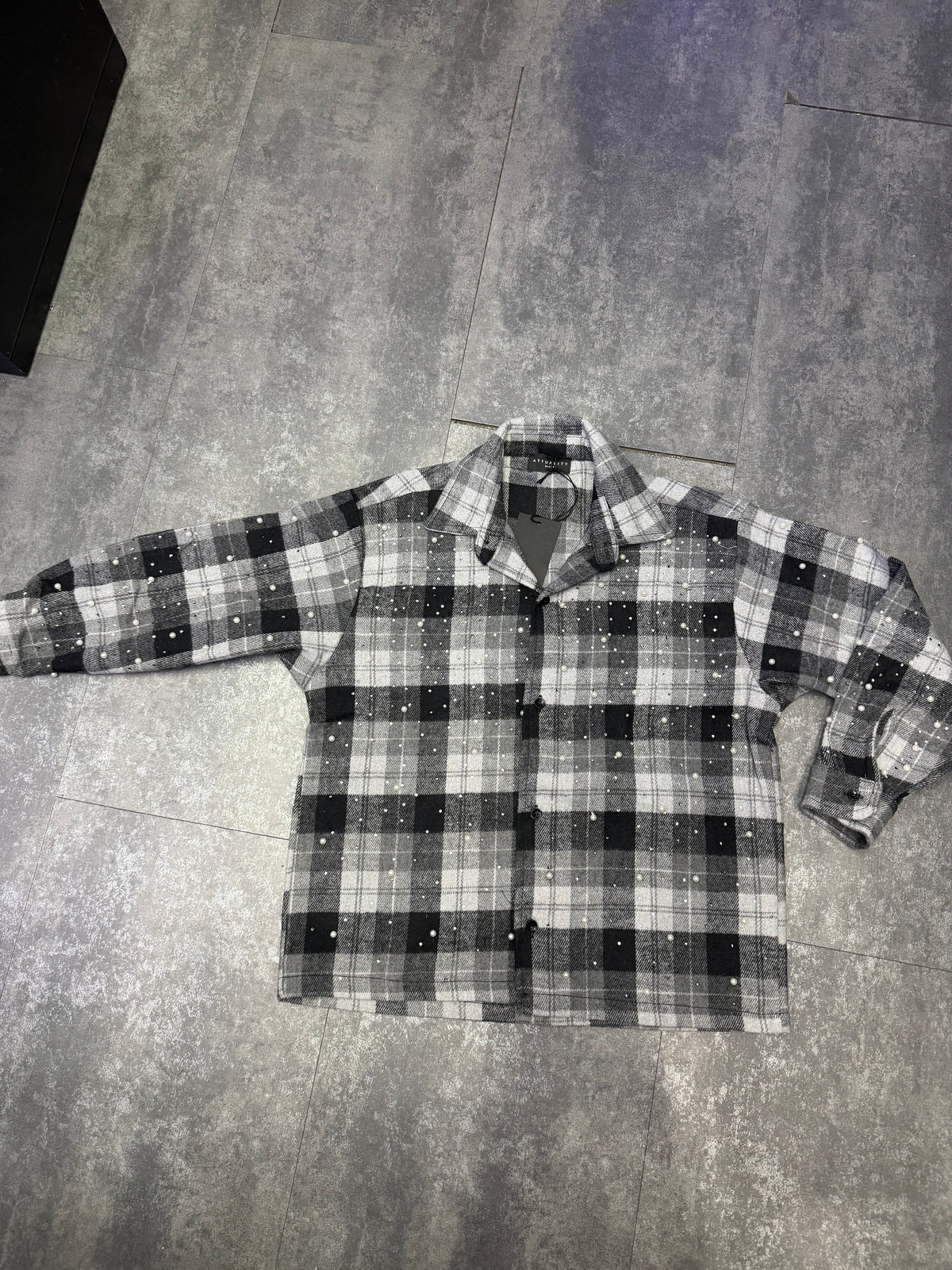 CAMICIA FLANELLA STRASS