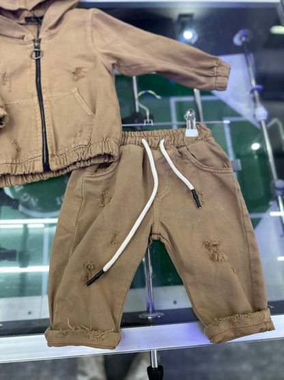 COORDINATO JEANS FANGO