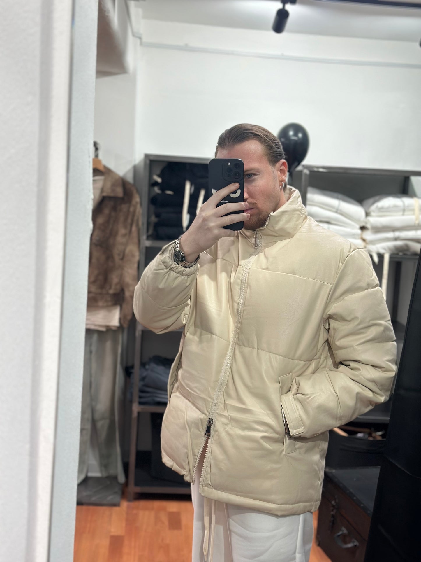 PUFFER ECOPELLE BEIGE