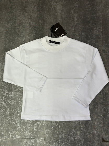 T-SHIRT MEZZO COLLO BIANCA