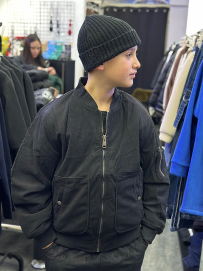 GIUBBOTTO A COSTINE NERO