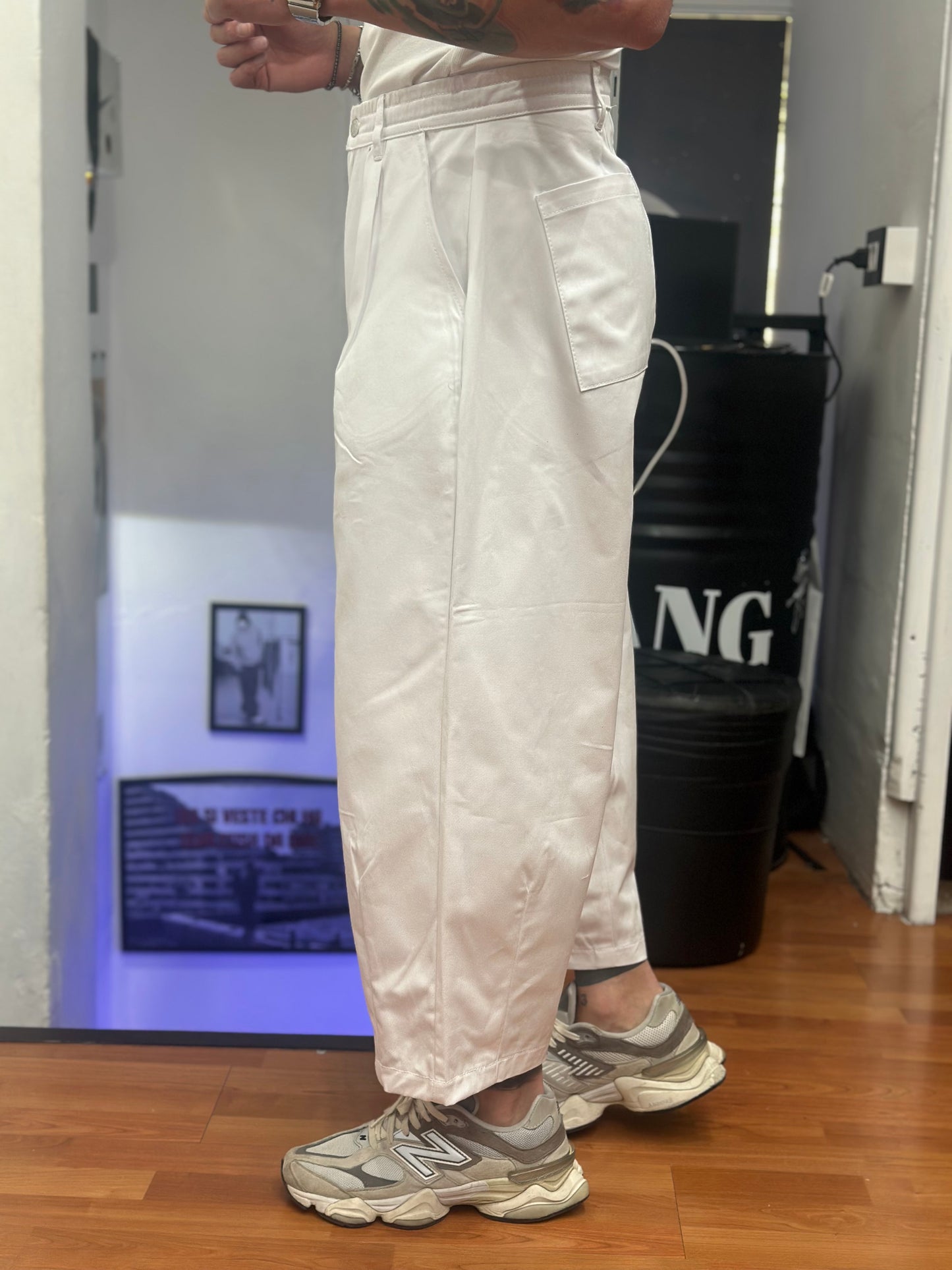 PANTALONE BALLON BIANCO