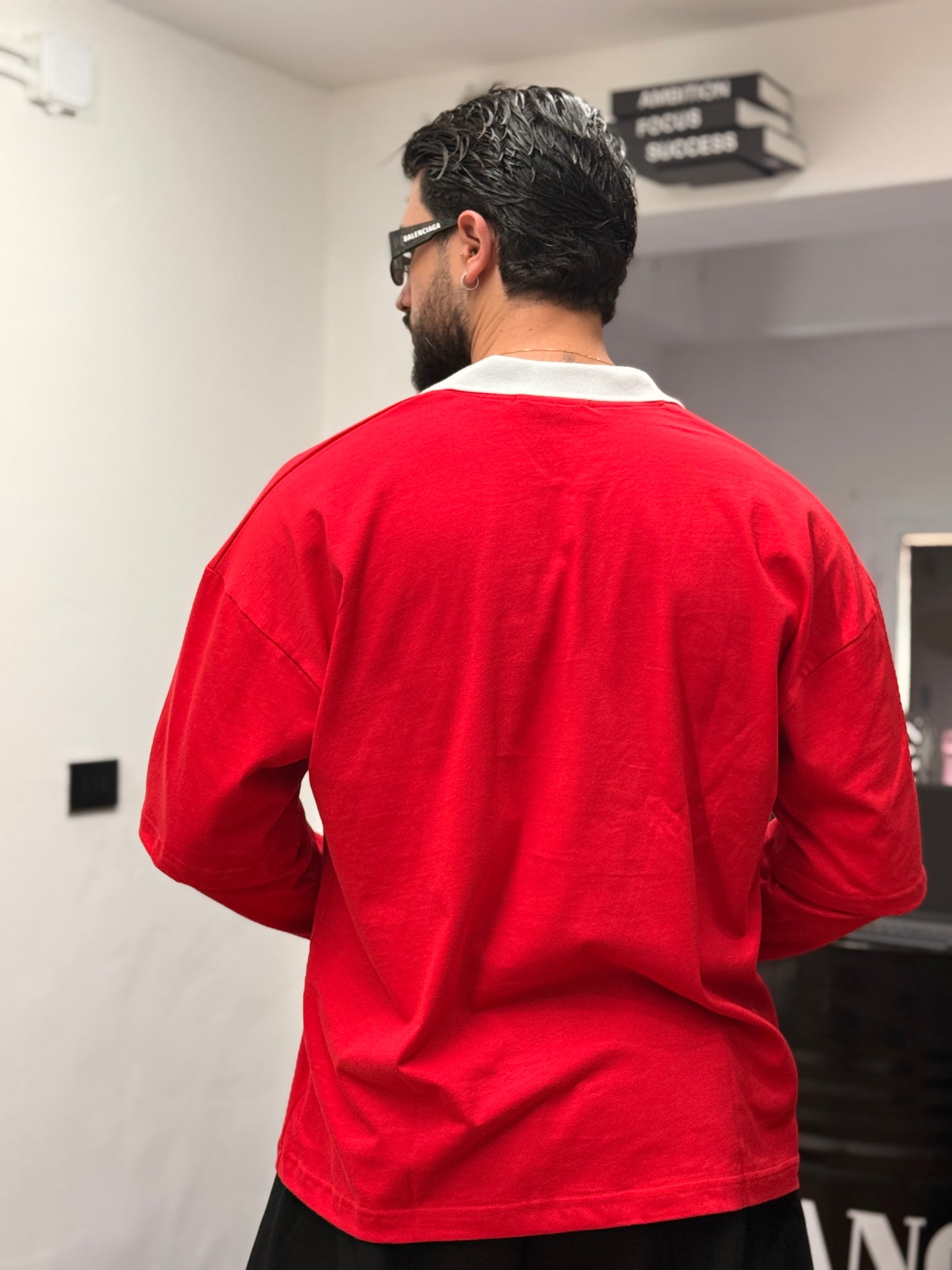 POLO DOUBLE BASEBALL ROSSA