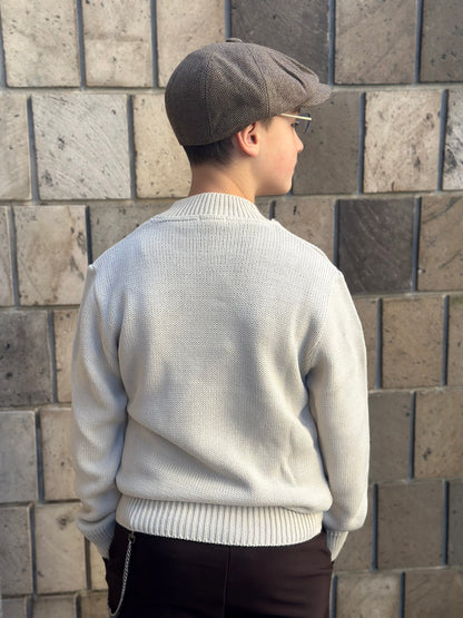 MAGLIONE MEZZO COLLO BEIGE