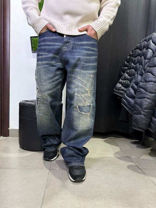 SUPER BAGGY SABBIATO BLU