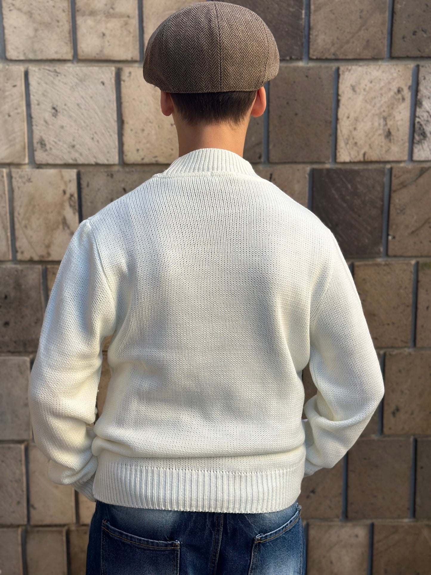 MAGLIONE MEZZO COLLO PANNA