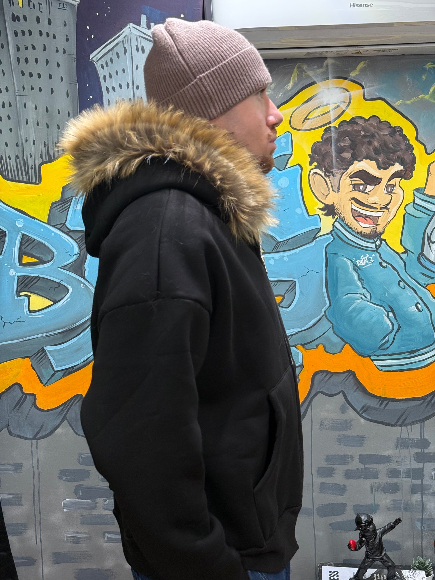 HOODIE ALPHA CROP BLACK