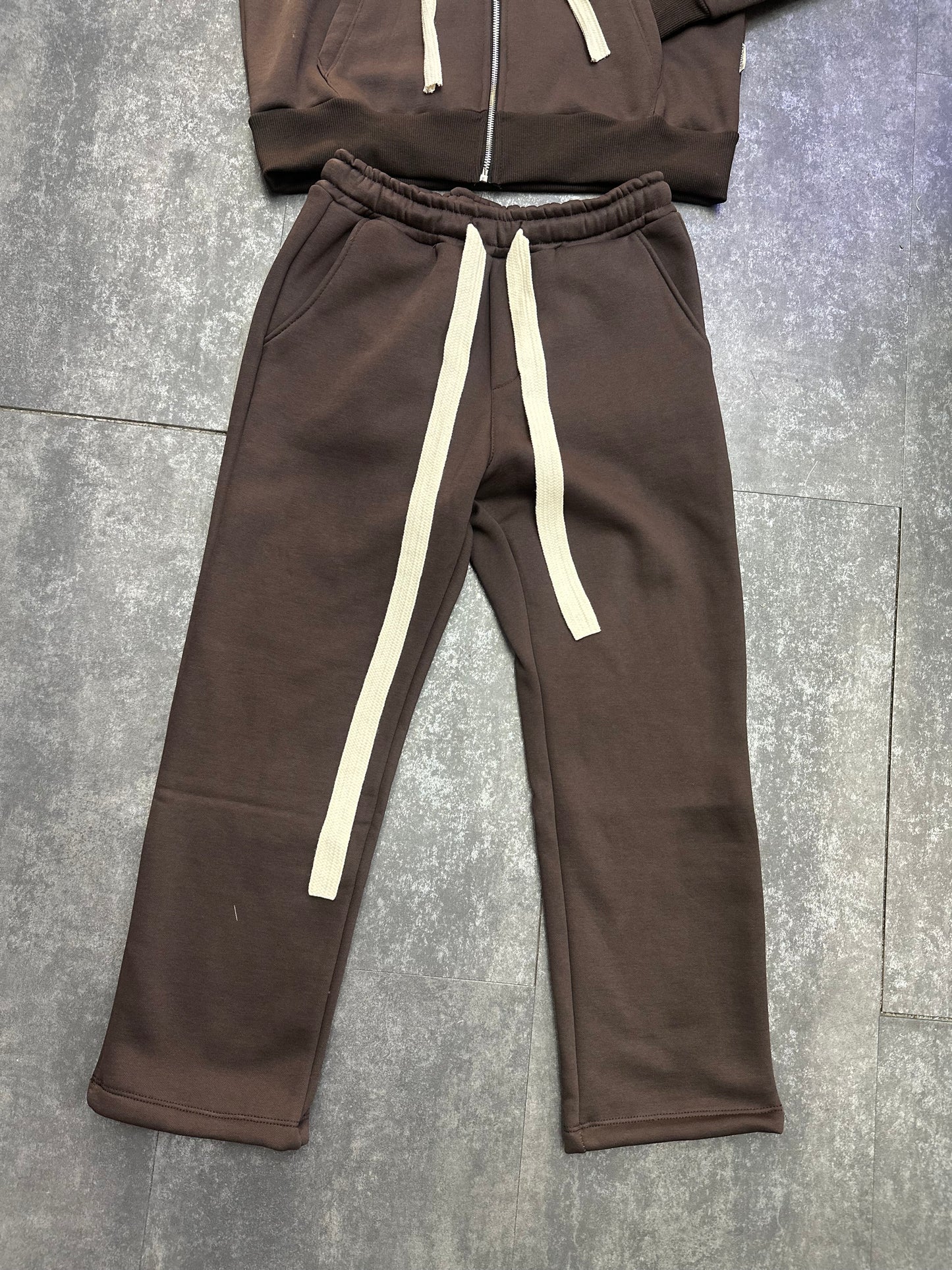 TUTA ZIP FONDO LARGO MORO