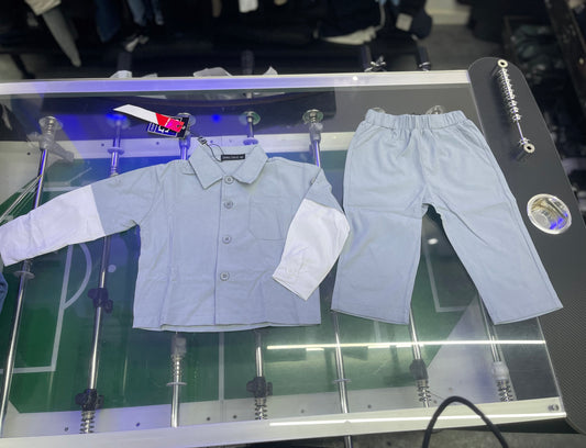 COORDINATO VISCOSA CELESTE