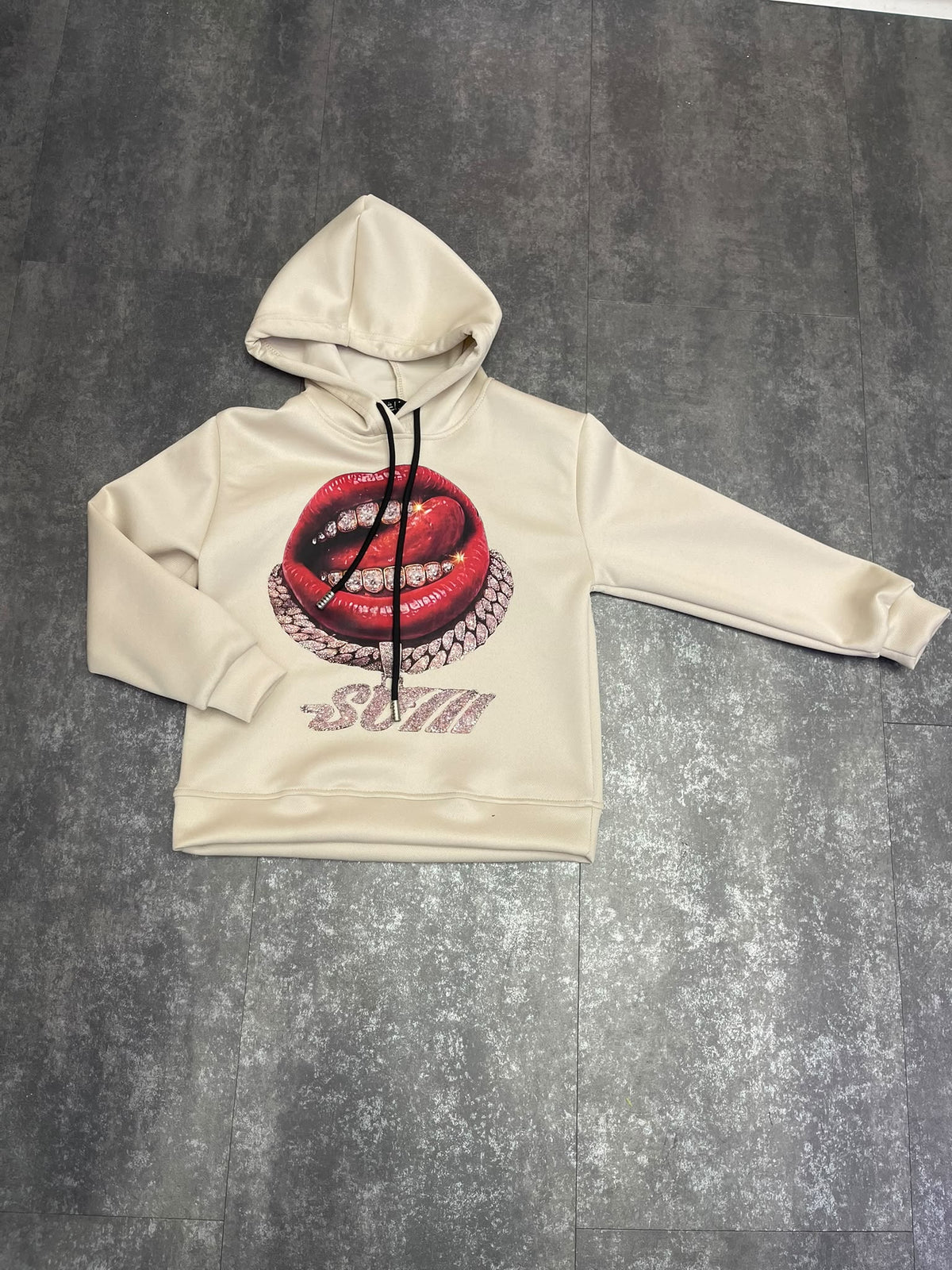 FELPA GARZATA KISS BEIGE
