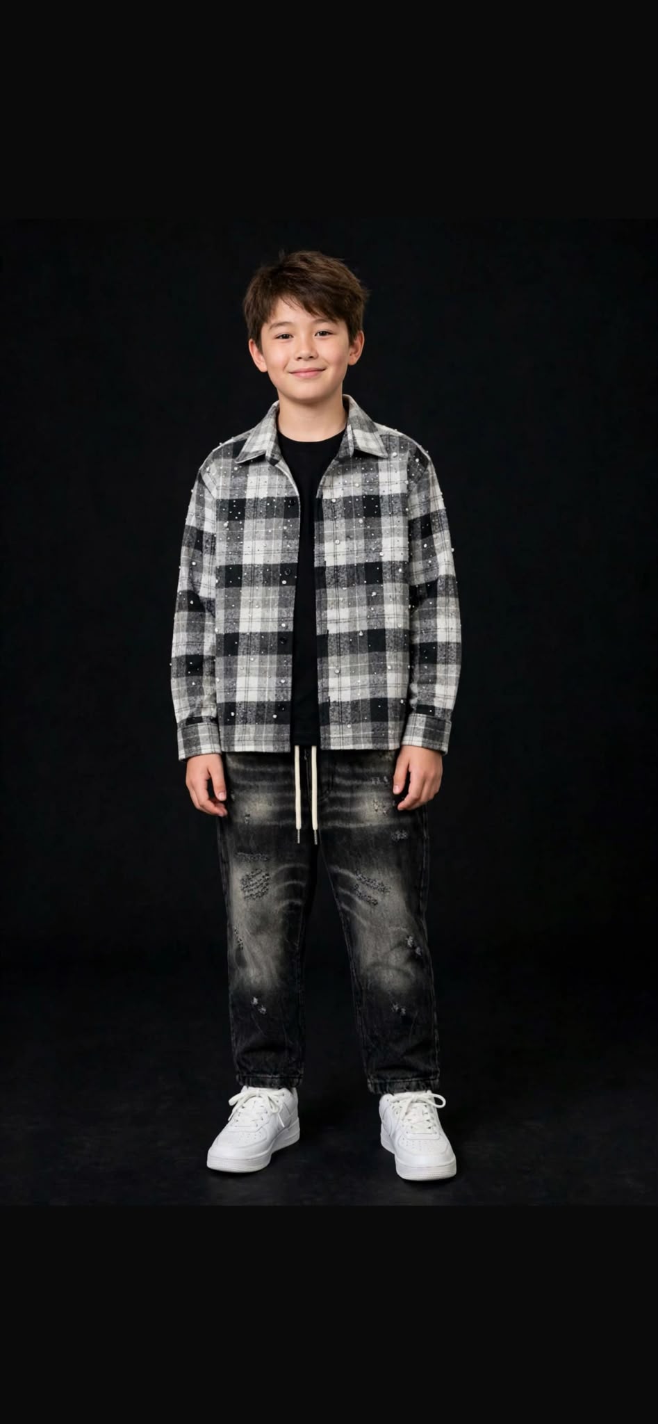 CAMICIA FLANELLA STRASS
